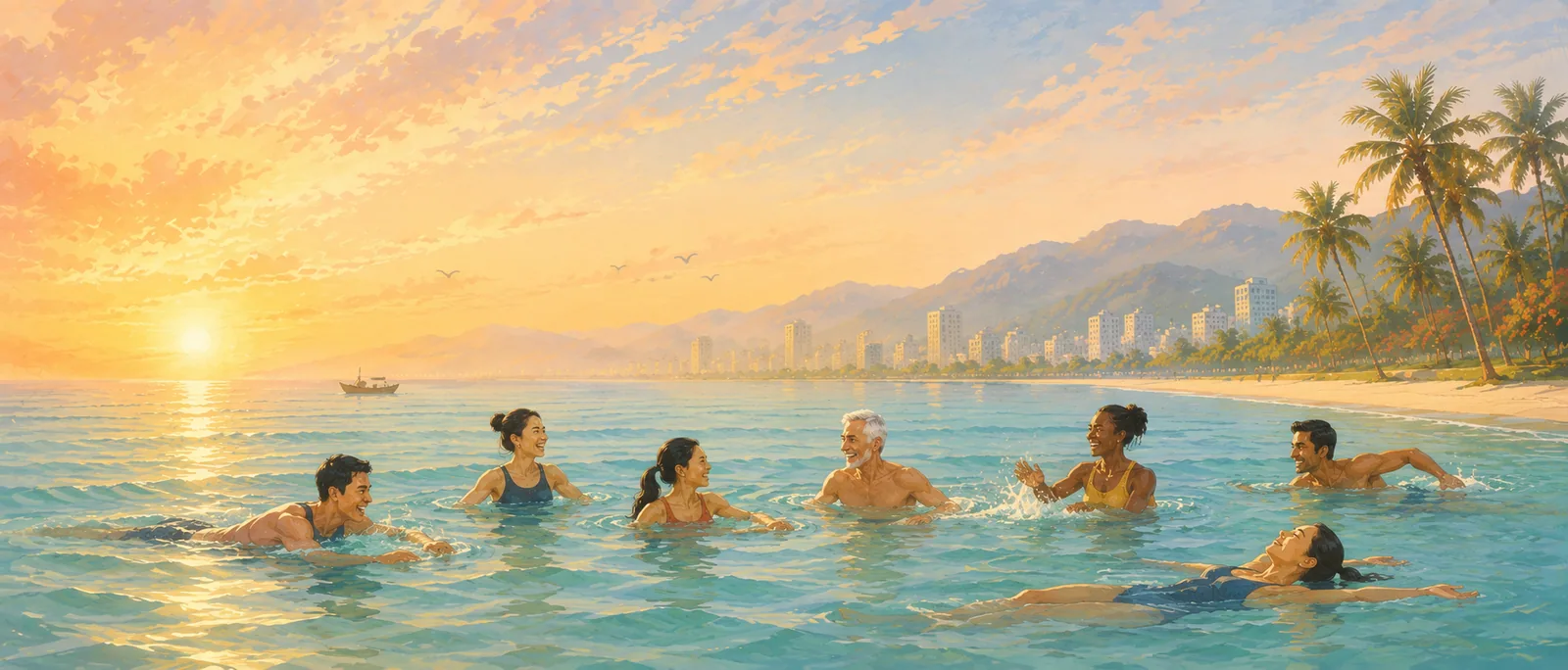 Morning swim